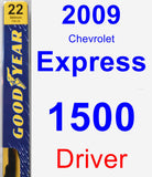 Driver Wiper Blade for 2009 Chevrolet Express 1500 - Premium