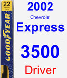 Driver Wiper Blade for 2002 Chevrolet Express 3500 - Premium