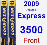 Front Wiper Blade Pack for 2009 Chevrolet Express 3500 - Premium