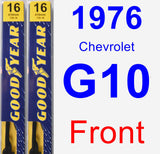 Front Wiper Blade Pack for 1976 Chevrolet G10 - Premium