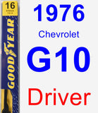 Driver Wiper Blade for 1976 Chevrolet G10 - Premium