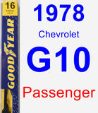 Passenger Wiper Blade for 1978 Chevrolet G10 - Premium