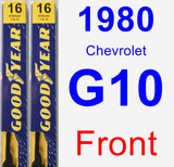 Front Wiper Blade Pack for 1980 Chevrolet G10 - Premium