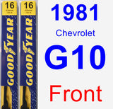 Front Wiper Blade Pack for 1981 Chevrolet G10 - Premium