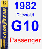 Passenger Wiper Blade for 1982 Chevrolet G10 - Premium