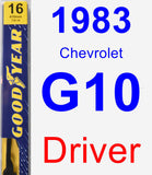 Driver Wiper Blade for 1983 Chevrolet G10 - Premium