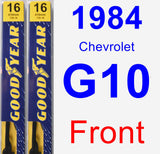 Front Wiper Blade Pack for 1984 Chevrolet G10 - Premium