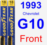 Front Wiper Blade Pack for 1993 Chevrolet G10 - Premium