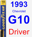 Driver Wiper Blade for 1993 Chevrolet G10 - Premium