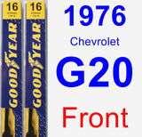 Front Wiper Blade Pack for 1976 Chevrolet G20 - Premium