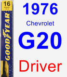 Driver Wiper Blade for 1976 Chevrolet G20 - Premium