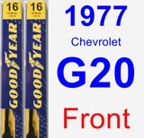 Front Wiper Blade Pack for 1977 Chevrolet G20 - Premium