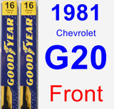 Front Wiper Blade Pack for 1981 Chevrolet G20 - Premium