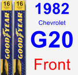 Front Wiper Blade Pack for 1982 Chevrolet G20 - Premium