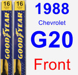 Front Wiper Blade Pack for 1988 Chevrolet G20 - Premium