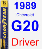 Driver Wiper Blade for 1989 Chevrolet G20 - Premium