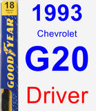 Driver Wiper Blade for 1993 Chevrolet G20 - Premium