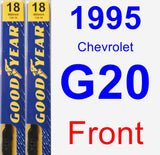 Front Wiper Blade Pack for 1995 Chevrolet G20 - Premium