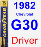 Driver Wiper Blade for 1982 Chevrolet G30 - Premium