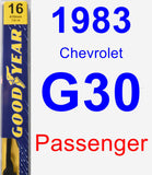 Passenger Wiper Blade for 1983 Chevrolet G30 - Premium