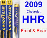 Front & Rear Wiper Blade Pack for 2009 Chevrolet HHR - Premium