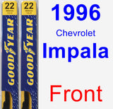 Front Wiper Blade Pack for 1996 Chevrolet Impala - Premium