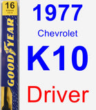 Driver Wiper Blade for 1977 Chevrolet K10 - Premium