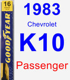 Passenger Wiper Blade for 1983 Chevrolet K10 - Premium