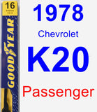 Passenger Wiper Blade for 1978 Chevrolet K20 - Premium