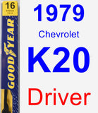 Driver Wiper Blade for 1979 Chevrolet K20 - Premium