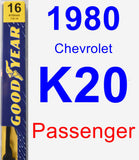 Passenger Wiper Blade for 1980 Chevrolet K20 - Premium