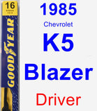 Driver Wiper Blade for 1985 Chevrolet K5 Blazer - Premium