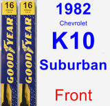 Front Wiper Blade Pack for 1982 Chevrolet K10 Suburban - Premium