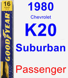 Passenger Wiper Blade for 1980 Chevrolet K20 Suburban - Premium