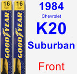 Front Wiper Blade Pack for 1984 Chevrolet K20 Suburban - Premium