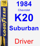 Driver Wiper Blade for 1984 Chevrolet K20 Suburban - Premium