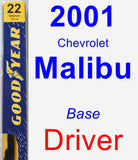 Driver Wiper Blade for 2001 Chevrolet Malibu - Premium