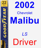 Driver Wiper Blade for 2002 Chevrolet Malibu - Premium