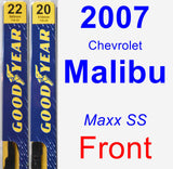 Front Wiper Blade Pack for 2007 Chevrolet Malibu - Premium