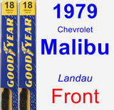 Front Wiper Blade Pack for 1979 Chevrolet Malibu - Premium