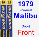 Front Wiper Blade Pack for 1979 Chevrolet Malibu - Premium