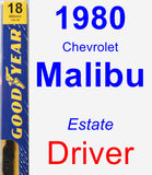 Driver Wiper Blade for 1980 Chevrolet Malibu - Premium