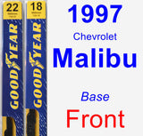 Front Wiper Blade Pack for 1997 Chevrolet Malibu - Premium