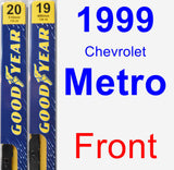 Front Wiper Blade Pack for 1999 Chevrolet Metro - Premium