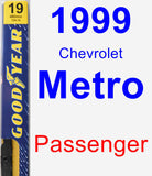 Passenger Wiper Blade for 1999 Chevrolet Metro - Premium