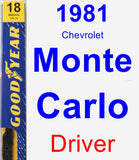 Driver Wiper Blade for 1981 Chevrolet Monte Carlo - Premium