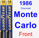 Front Wiper Blade Pack for 1986 Chevrolet Monte Carlo - Premium