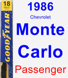 Passenger Wiper Blade for 1986 Chevrolet Monte Carlo - Premium