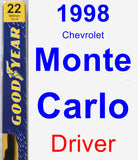 Driver Wiper Blade for 1998 Chevrolet Monte Carlo - Premium