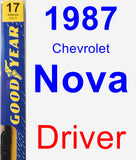 Driver Wiper Blade for 1987 Chevrolet Nova - Premium